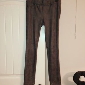 Size 6 gray suede leggings